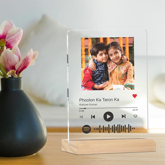 Giftplease Customized Spotify Photo Frame with Scannable Song Code