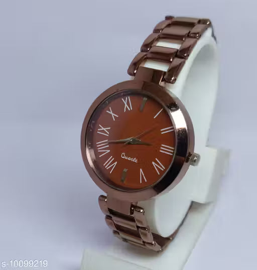 Beautiful Solid Dial Designer Metal Analog Women Watches for Girls